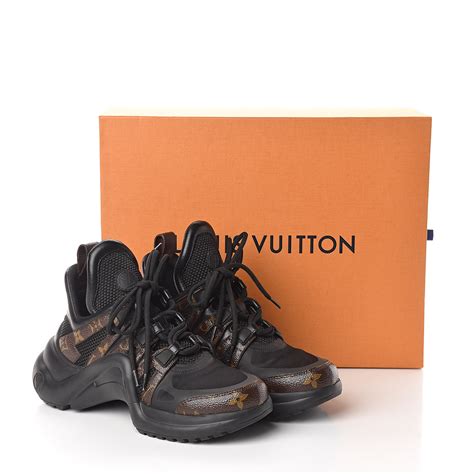 louis vuitton patent monogram lv archlight sneakers